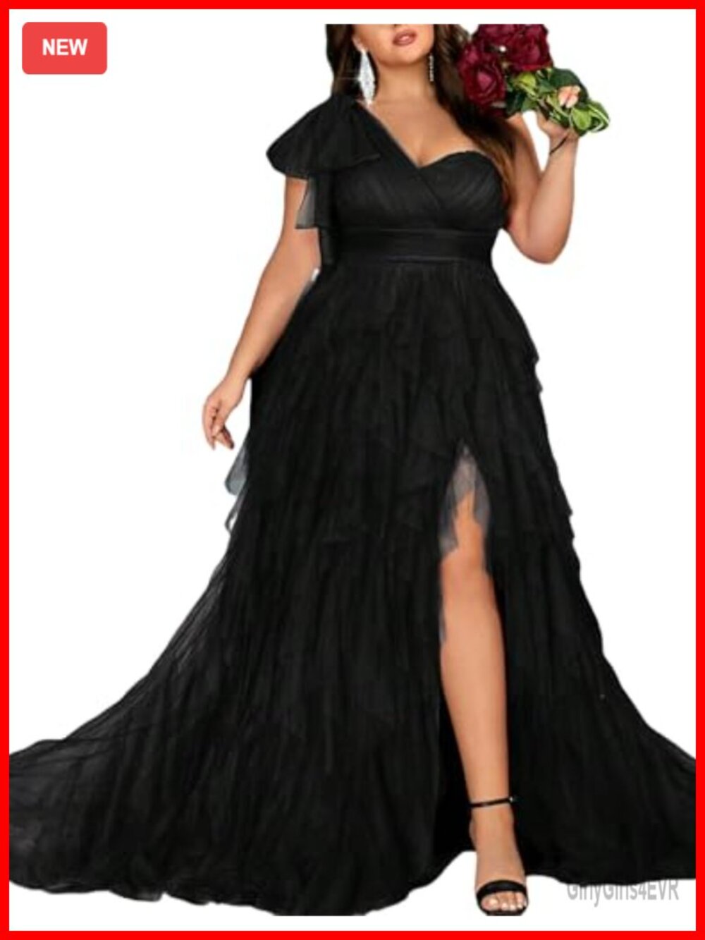 Plus Size Formal Wedding Guest Bridesmaid Dress Chiffon A-Line Maxi